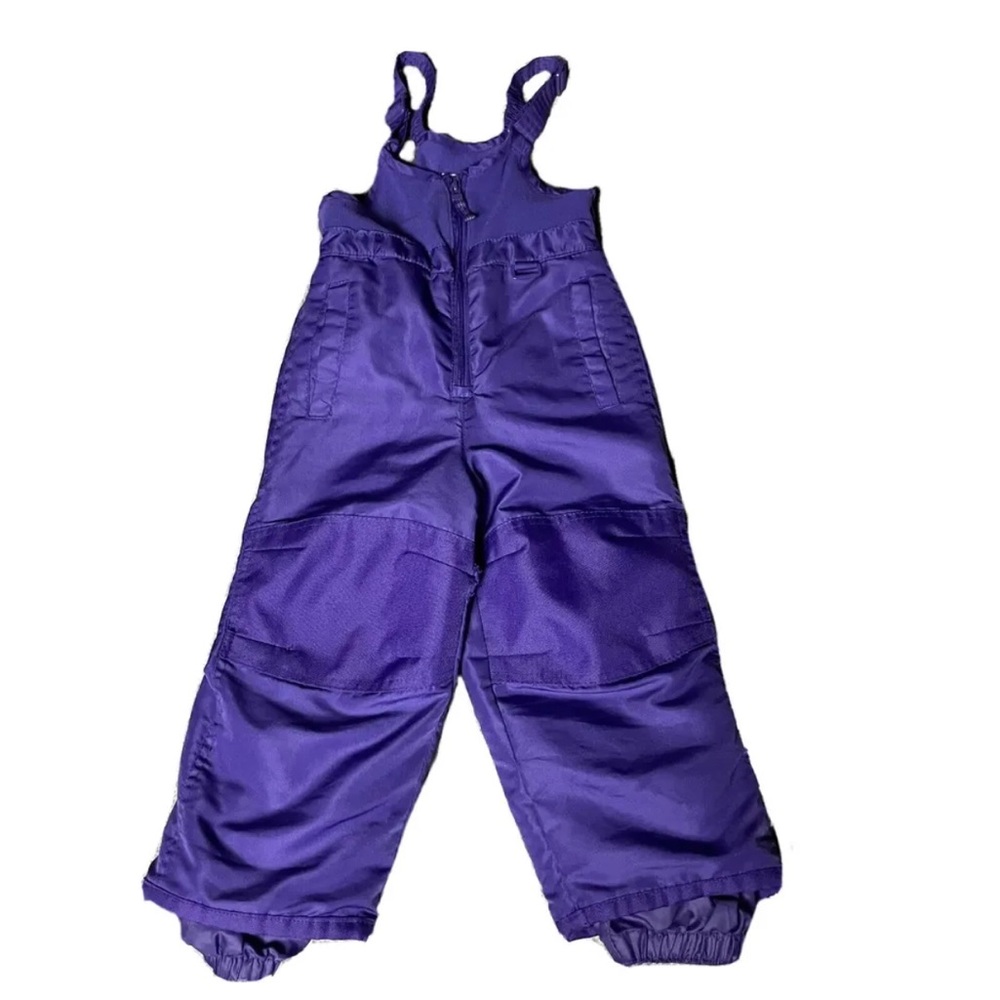 3T - Toddler Girl's CHEROKEE Insulated Ski Pants Overalls Snow Bib in Purple